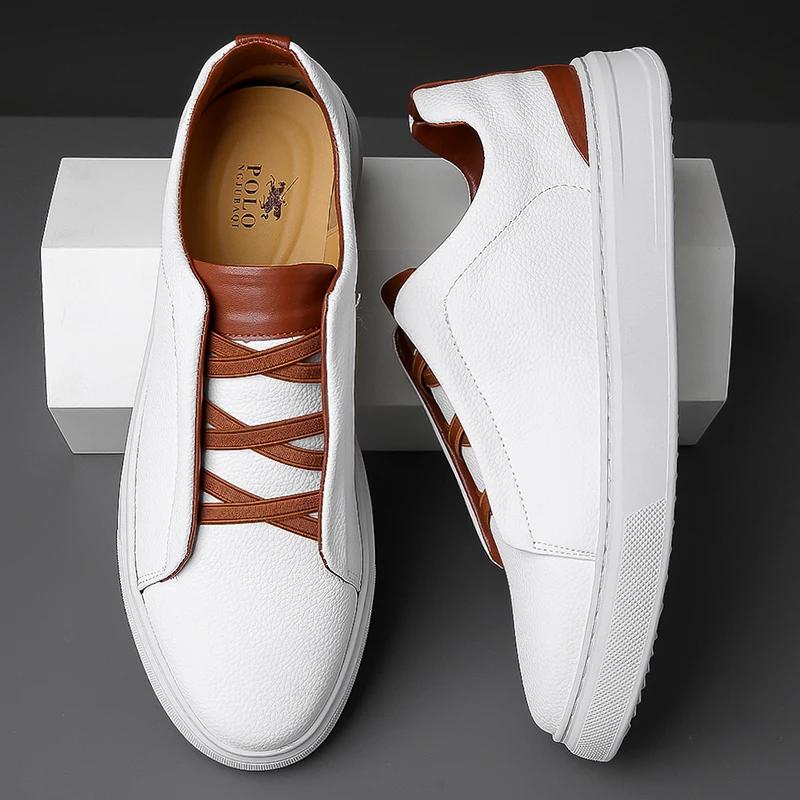New Men's Shoes From The Factory PU Leather Breathable Summer Casual Shoes Luxury Deer Skin Board Versatile