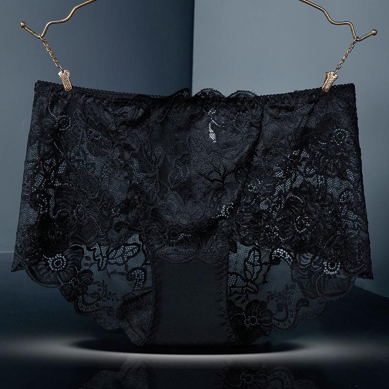 Plus Size High Waist Seamless Lace Tummy Control Underwear (90-300 lbs)