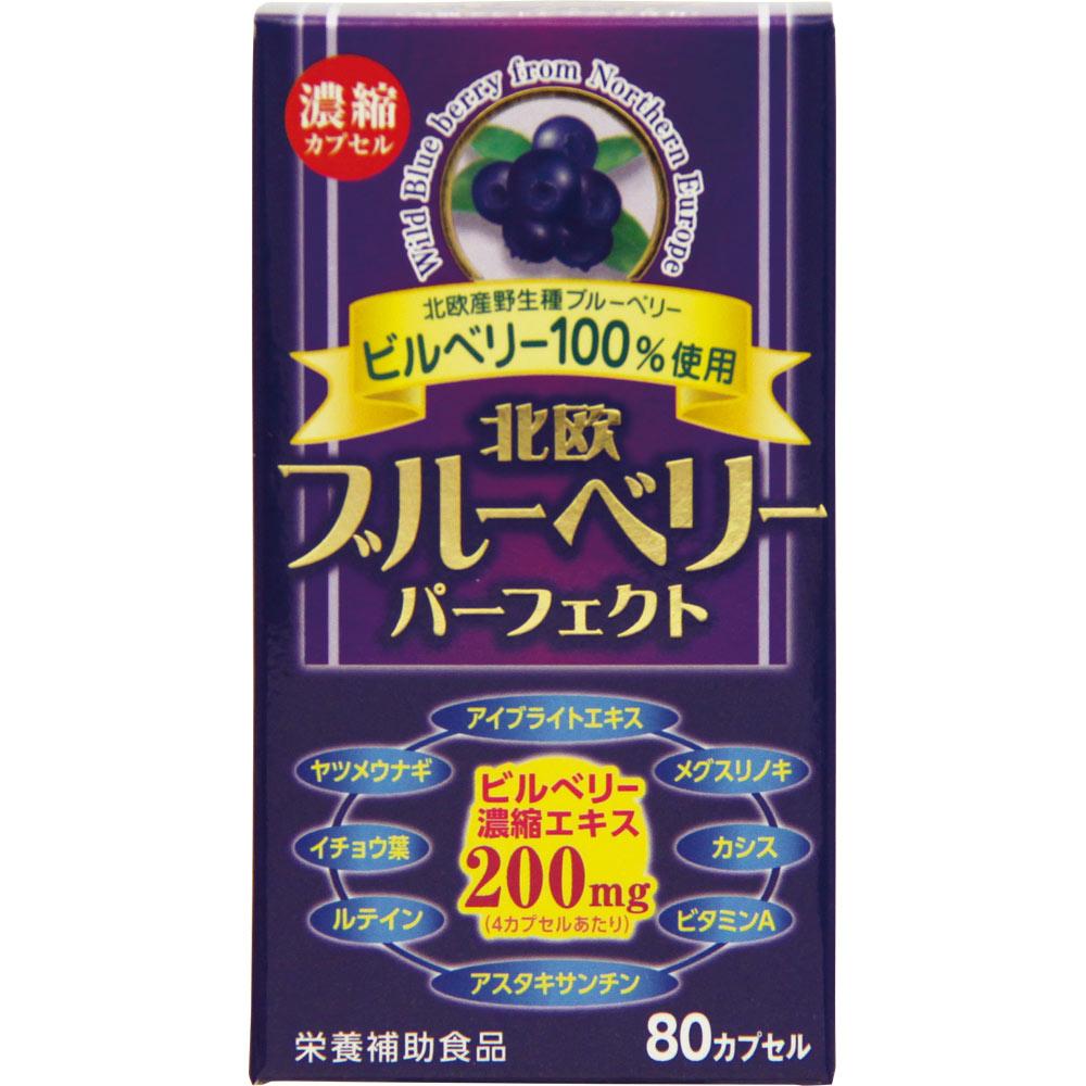 Wellness Japan Nordic Blueberry Perfect 80 Capsules Eye Strain Blueberry