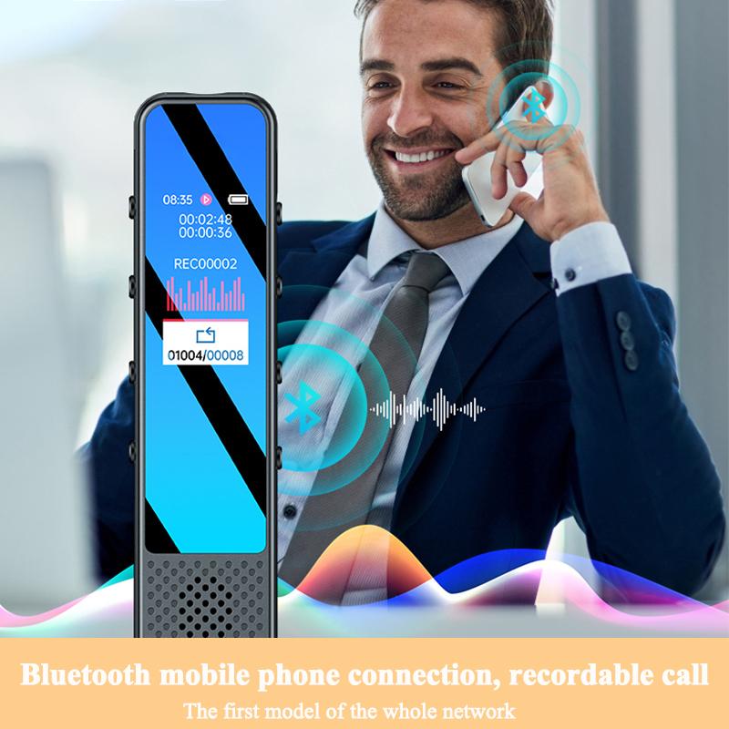 Înregistrare de apeluri telefonice Bluetooth Înregistrare voce activată Espia 32g 64gb Reducere zgomot Standby lung Dictafon Mp3 Player + difuzor