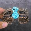 Tibetan Turquoise Handmade Copper Wire Wrap Cuff Bangle Adjustable Z1R96