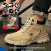 Men's Steel Toe Work Boots - Four-Season, Anti-Smash, Puncture-Resistant, Durable Construction Safety Shoes