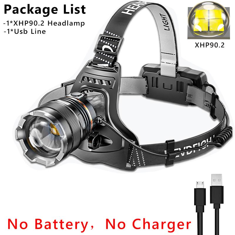 Z40 20000LM LED Headlamp XHP90 Flashlight Headlight Torch Zoom Sensor Headlight 18650 Rechargeable Light Outdoor Fishing Lantern