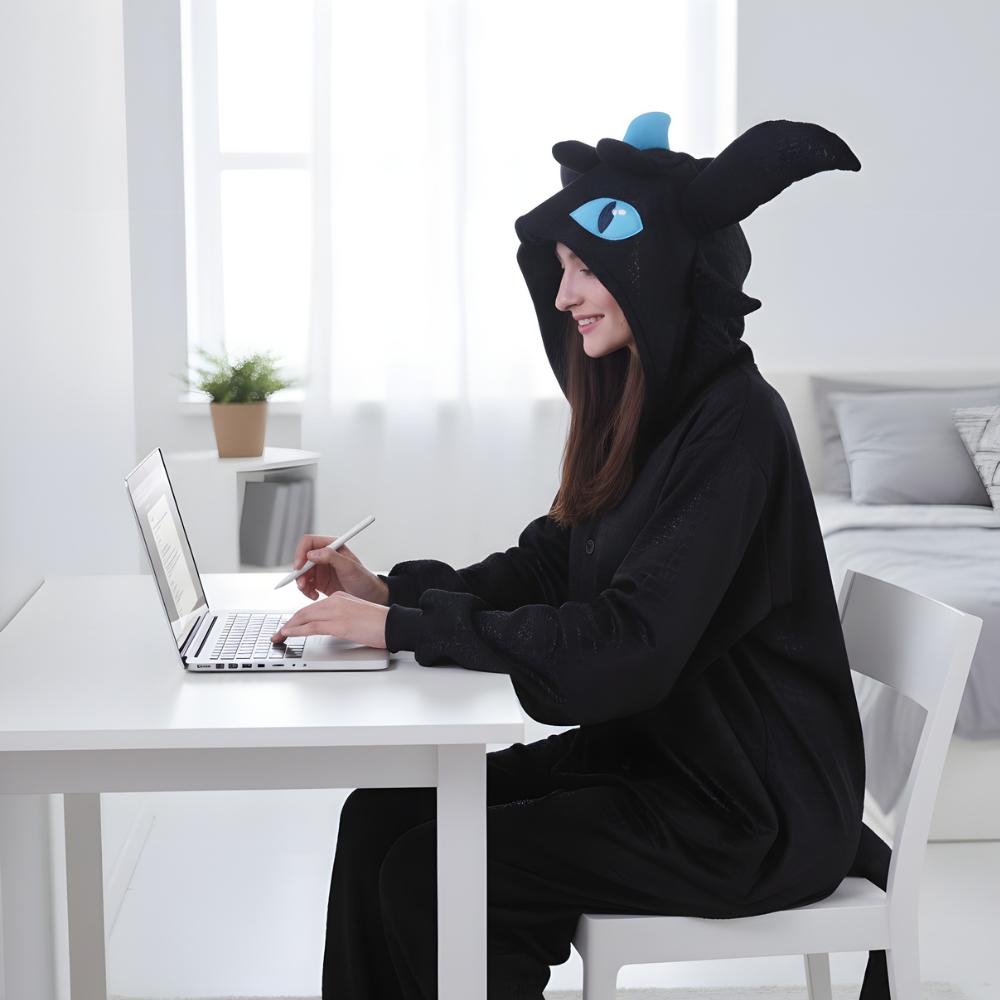 Pijama Mono Kigurumi Disfraz Bocón Azul Xl: 175 - 185Cm