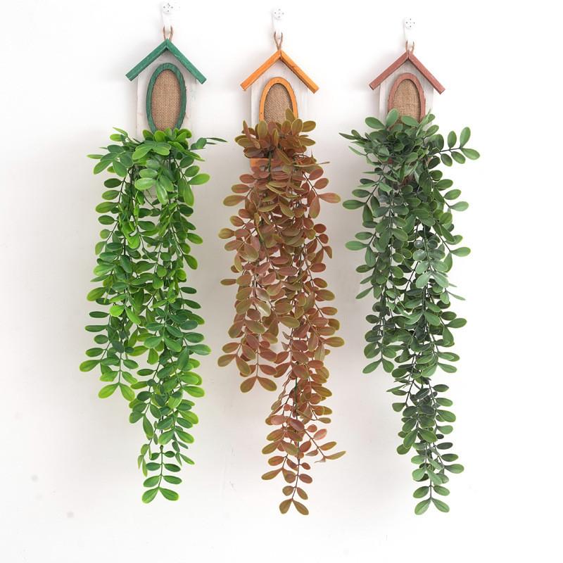 Wall Hanging Green Common Bowringia Plant With Three Color Faux Vine For Home Decor And Living Room