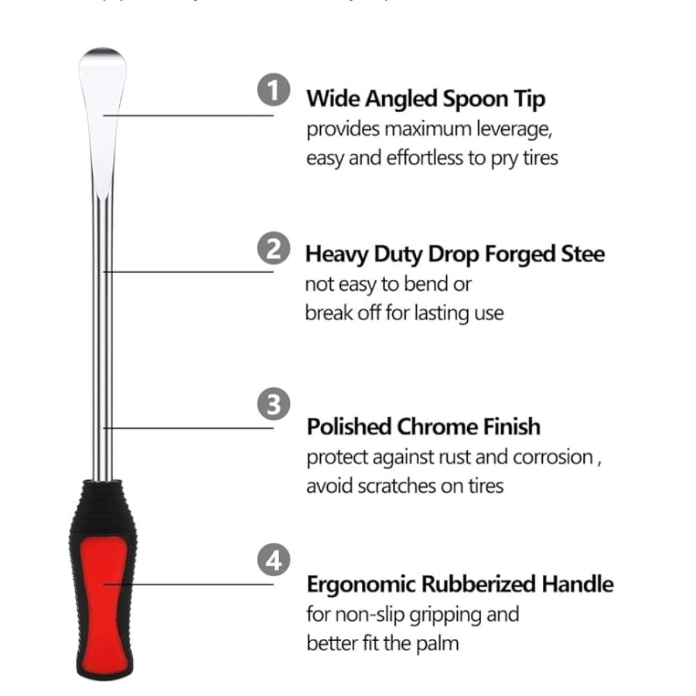 Tyre Lever Tool 3 Tire Lifter with 2 Protective Knobs and 6 Valve Core and Wrench Tire Change Kit Tire Change Tire Change Tire Change
