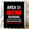 Unframed Alien Area 51 Shower Curtain Vintage Ufo Space Nevada Desert Paranormal Horror Movie Decor Galaxy Sci-Fi Home Bathroom