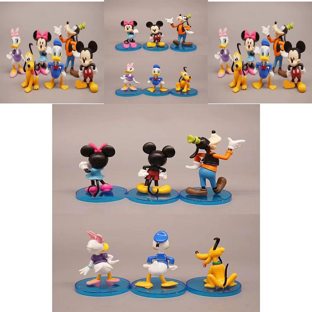 Adorable Mickey Mouse Clubhouse Figurines Cute Minnie Donald Duck Goofy Pvc Models