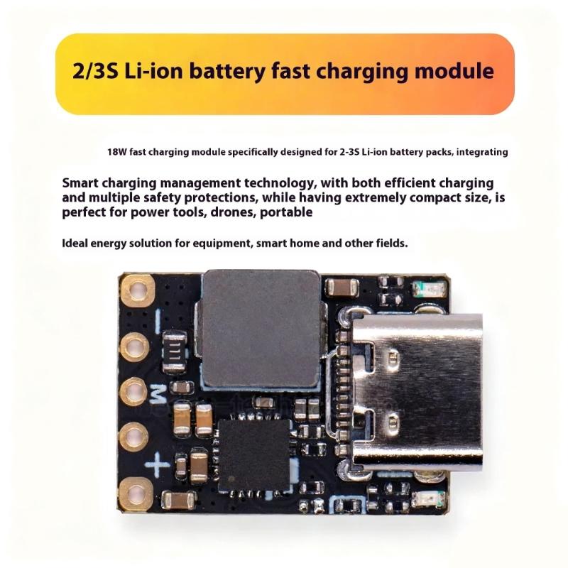 4.5V-9.5V Input Voltages 3.7V LiBattery Chargers Boost Converters Module With Highly temperature Stability for Power Tool