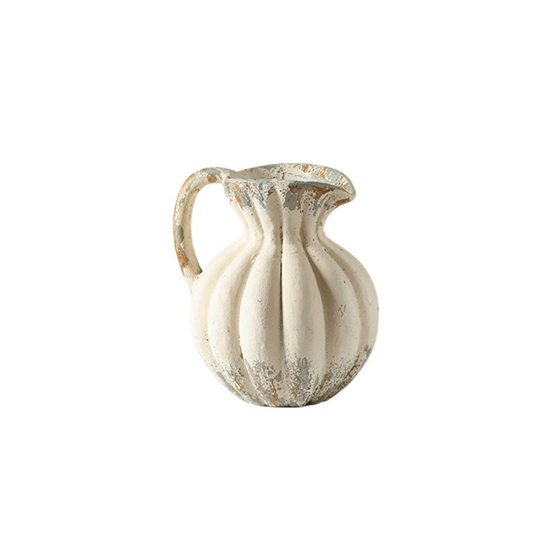 Wabi-sabi Vintage Kettle-Shaped Zen Vase for Dried Flowers