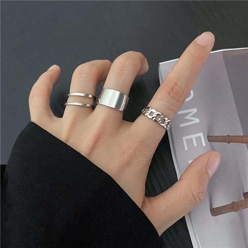 IF ME Personalized Butterfly Snake Ring Set Gold Silver Chain Ring for Women Accessories Jewelry