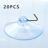 20PCS Window Suction Cups With Metal Hooks Hanger Hanging Hook Sucker Cup 25mm Suction Cups Hooks Kitchen Organization
