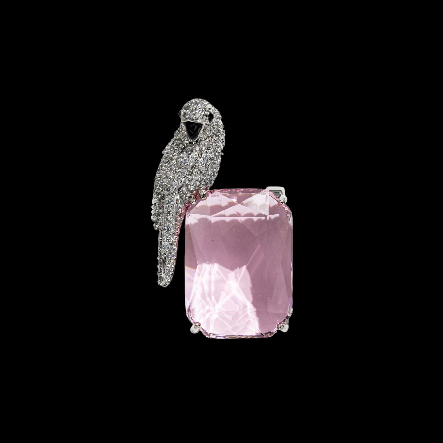 

Брошь «Тысяча кланов» Серебряный кристалл Попугай - Европейский и американский тренд