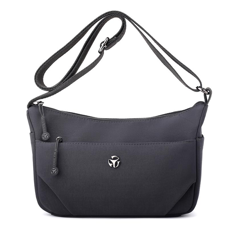 Women's Shoulder Bag Nylon Small Bag Lightweight Crossbody Bag Solid Color Mother Bag