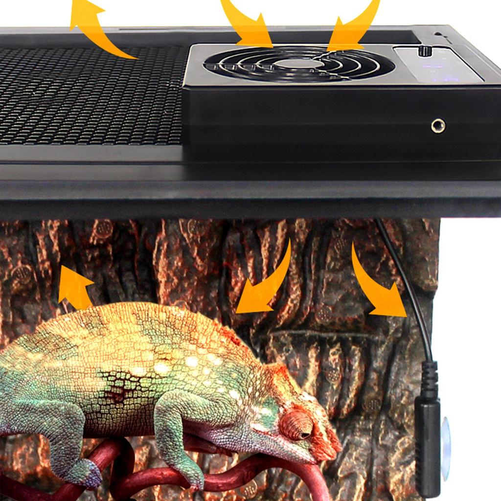 Automatic Control Terrarium Fan for Household TerrariumS Air Circulator Cooler Device for All Size Terrarium Reptile Fan