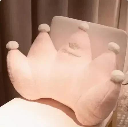 Crown Shape Pillow Office Lunch Rest Pillow Plush Fabric Detachable Washable Cushion Multi Functional Reading Headrest
