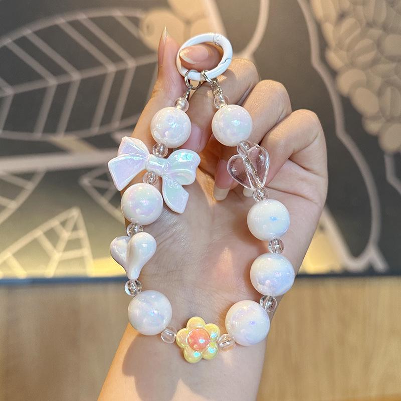 Colorful Bow Beaded Phone Charm for Girls & Couples - Bag Charm & Car Keychain
