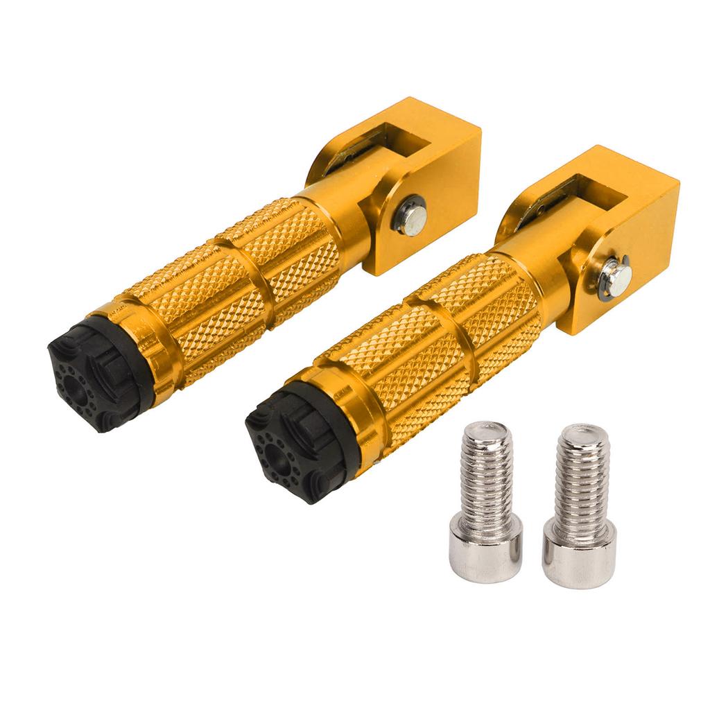2Pcs Motorcycle Foldable Foot Pegs M8 Antislip Aluminium Alloy Universal for Bikes ATV UTV Go Kart