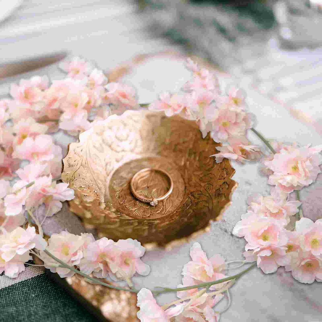 Künstliches Rattan Dekorative Simulation Kirschblüten Hochzeitsblume Rosa Eisendraht Dekorieren