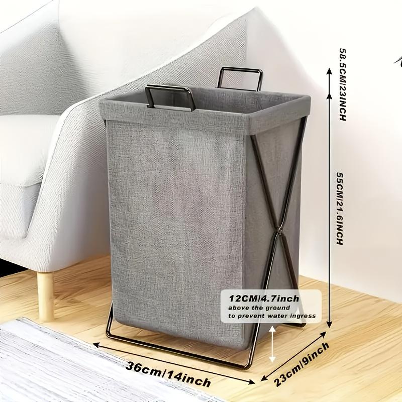 1PC Retro Style Foldable Storage Toy Basket Laundry Hamper, Large Capacity Lightweight High Aesthetic with Durble Carbon Steel