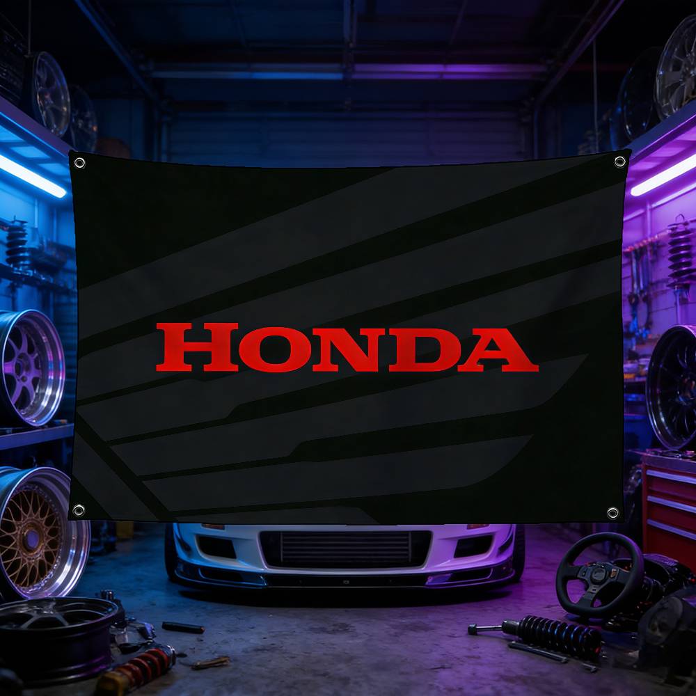 Motorcycle For HONDA Flag 120g Polyester Sublimation Print Durable Hanging Banner Home Decor Gift XK6