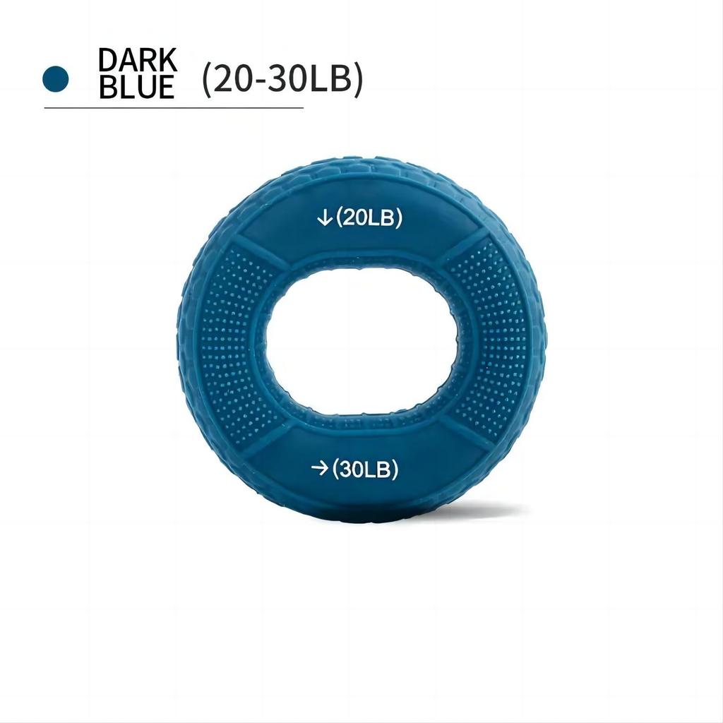 Striped Double Strength Silicone Hand Gripper - Exercise Fitness Trainer Ring