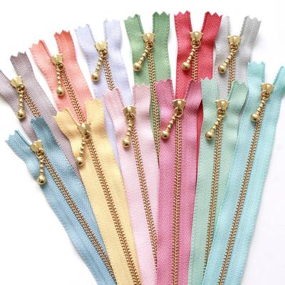 Nippon Chuko YKK Ball Nuance Zipper, Color, 20cm, Gold, 12-Color Set, 3G20-N12MIX