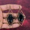 Pietersite Real Gemstone Earrings Copper Wire Wrapped Earring Handmade Jewelry