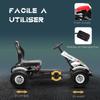 Pedal go-kart for children seat adjustable to 3 positions handbrake children 5 to 12 years white black