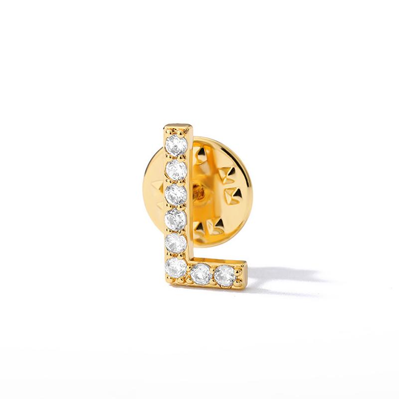 A-Z Letter Brooches For Women Initial Name Brooch Pins For Suit Shirt Collar Accessories   Brooch Jewelry