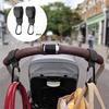 PU Leather Universal Stroller & Scooter Metal Hooks - High Load Capacity, Portable, All-Purpose (Set of 2)