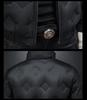 2025 Winter Men's Embossed Stand Collar Down Jacket - European Style Trendy Casual Outerwear