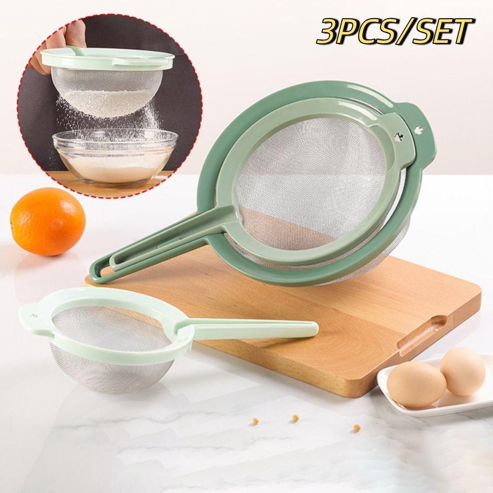 Handheld Flour Sifter Set Fine Mesh Kitchen Strainer Kitchen Filter Flour Sieve Juice