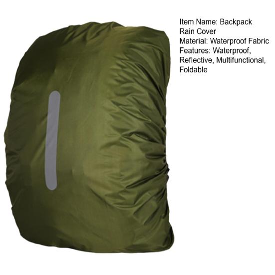 Backpack Rain Cover with Reflective Strip Multifunctional Storage Bag School Bag Rain Cover Camping Supplies