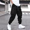 Mens Vintage Workwear Cargo Pants Loose Fit Straight Leg Printed Trousers Fall Outdoor Activity