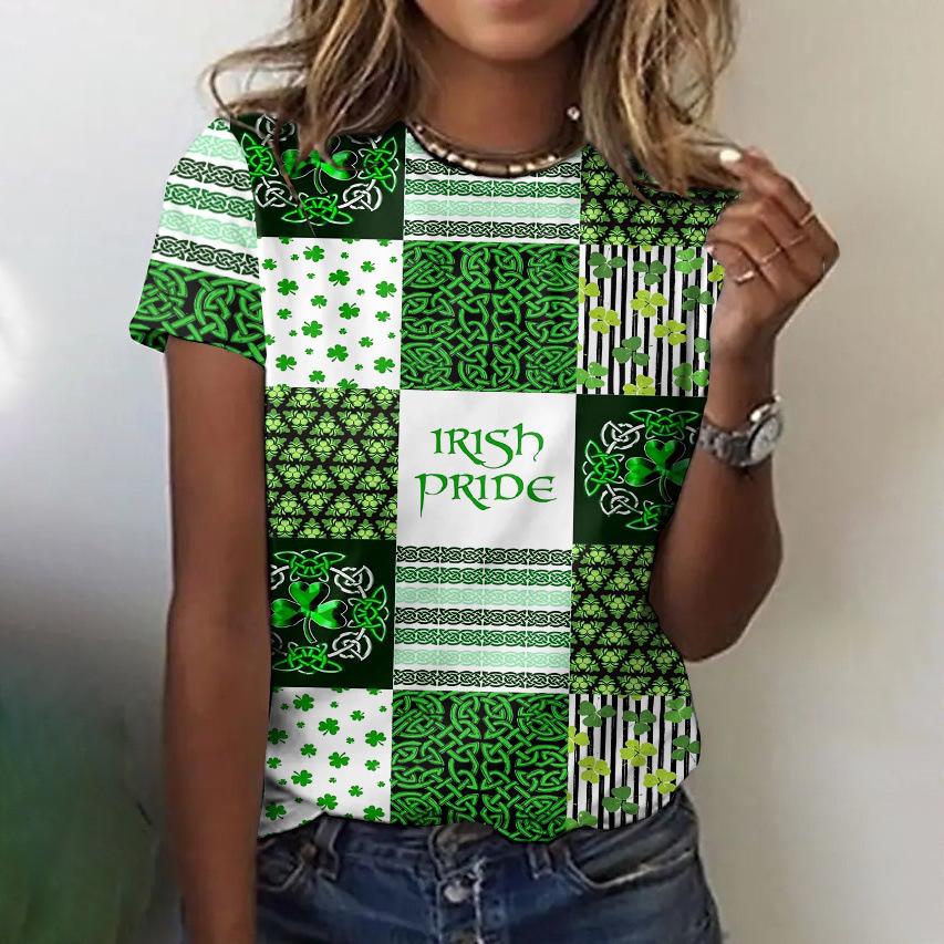 Floral Comfortable Stylish Simple Cartoon Short Sleeve T-Shirt Women's Digital Printing Slim Top