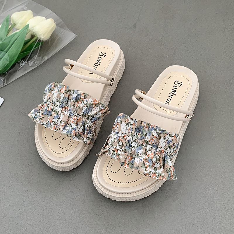 

Нишевые сандалии женские летние на плоской подошве новая мода толстая подошва два способа ношения сандалии 40