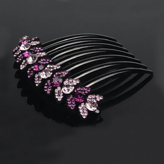 Rhinestone Maple Leaf Hair Accessories: Versatile Hairpins, Combs, and Bun Clips for Women