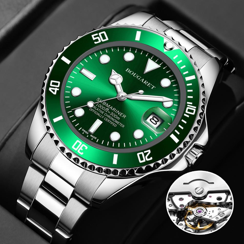 Stainless Steel Watch Fashion Men Watches Business Auto Date Quartz Calendar Wristwatch