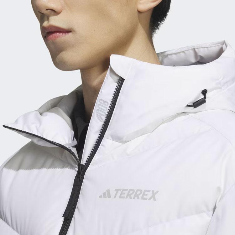 Adidas Goose Down Jacket With 800 Fill Power And Plain Logo Men Outerwear White IU2684