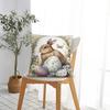 Spring Easter Bunny Eggs Square Pillow Cases Cushion Covers Awesome Zipper Decorative Pillowcover for Sofa 45*45cm
