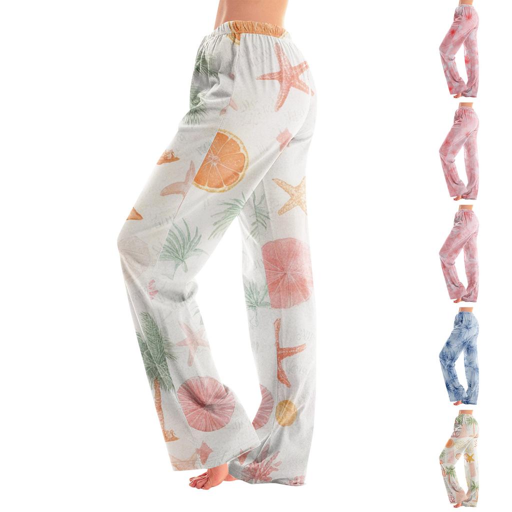 Anime-Pyjamahose, Nachtwäsche, lässige Hose mit Kordelzug und elastischer Taille, bequeme, gerade, lockere Yoga-Hose