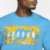 Jordan Poolside Floral Alphabet Print Short Sleeve T-Shirt Men Tops Blue CQ2061-482