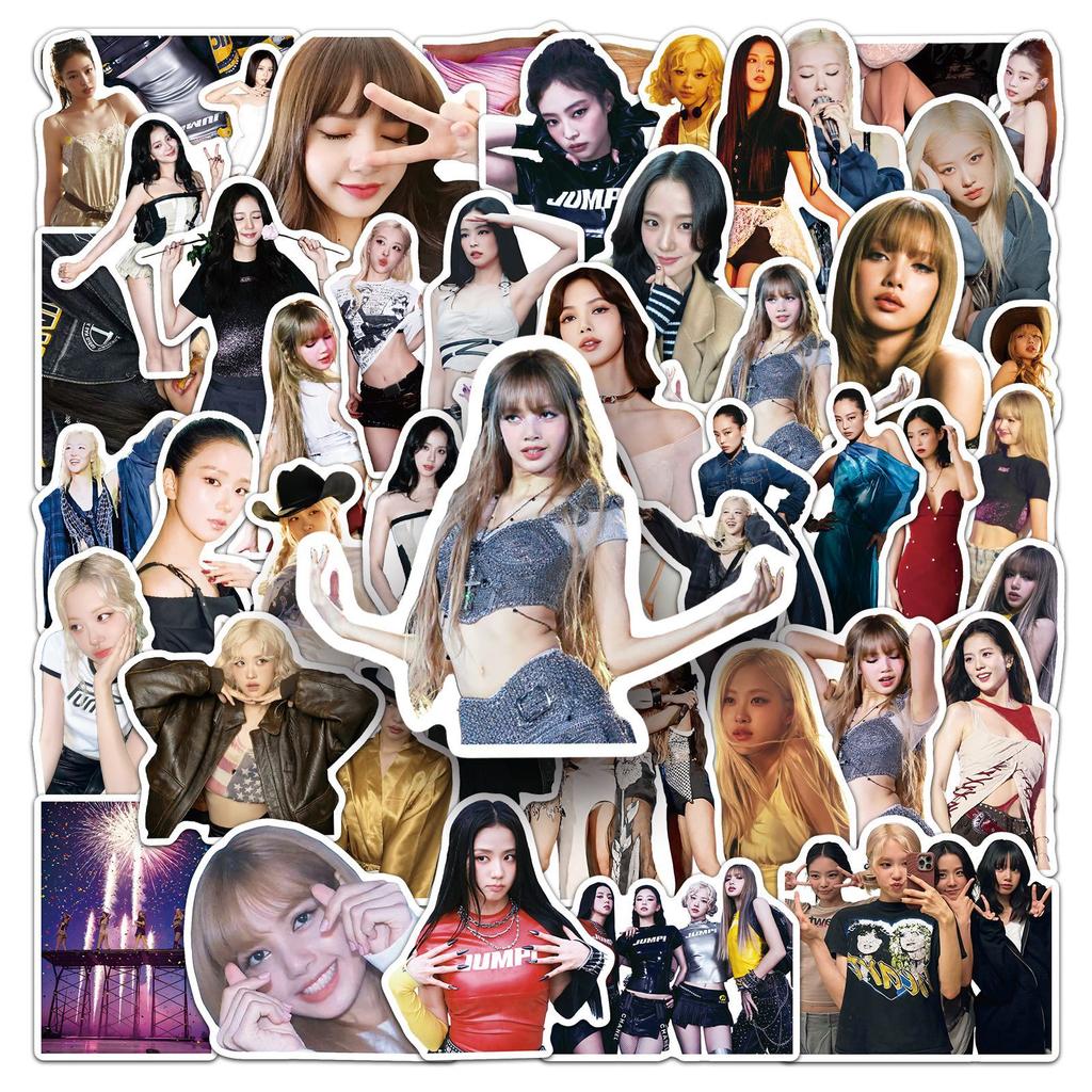 50 Autocolante Koreansinger BLACKPINKrezistente la apă Decorațiune DIY Telefon Mobil Calculatorautocolante
