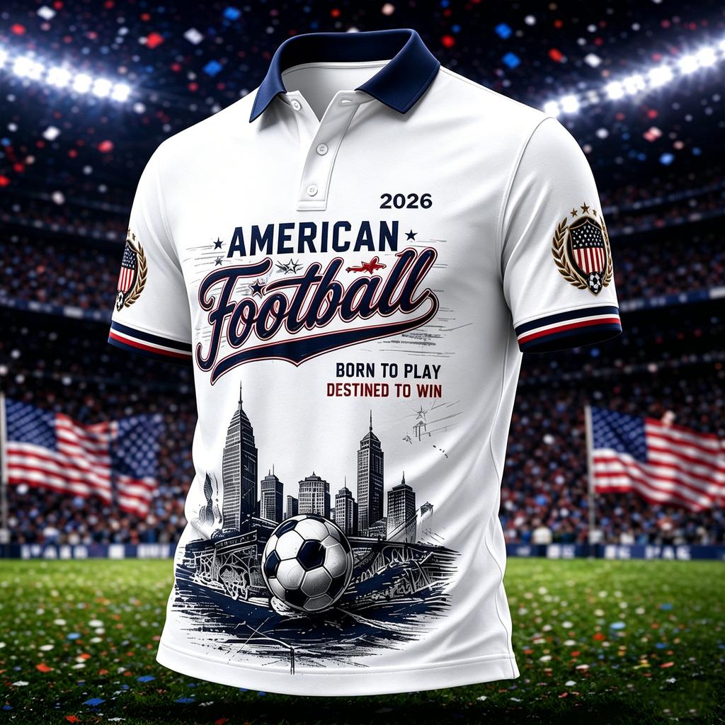 Men's Casual Short Sleeve Soccer Print T-Shirt for Sports, Training, and Daily Wear