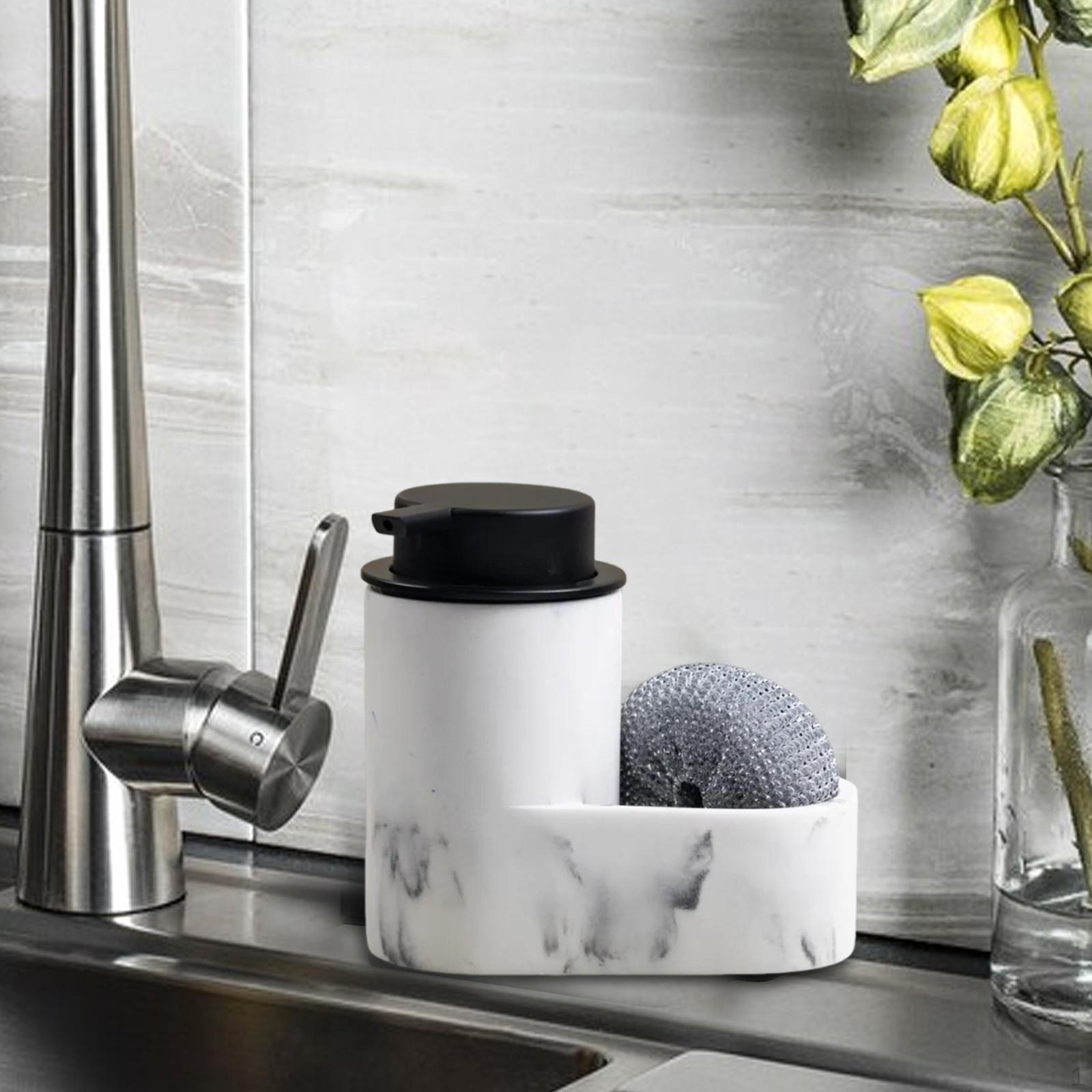 

Soap Dispenser with Sponge Holder ,Liquid Container Gifts Practical Multifunctional Press Pump