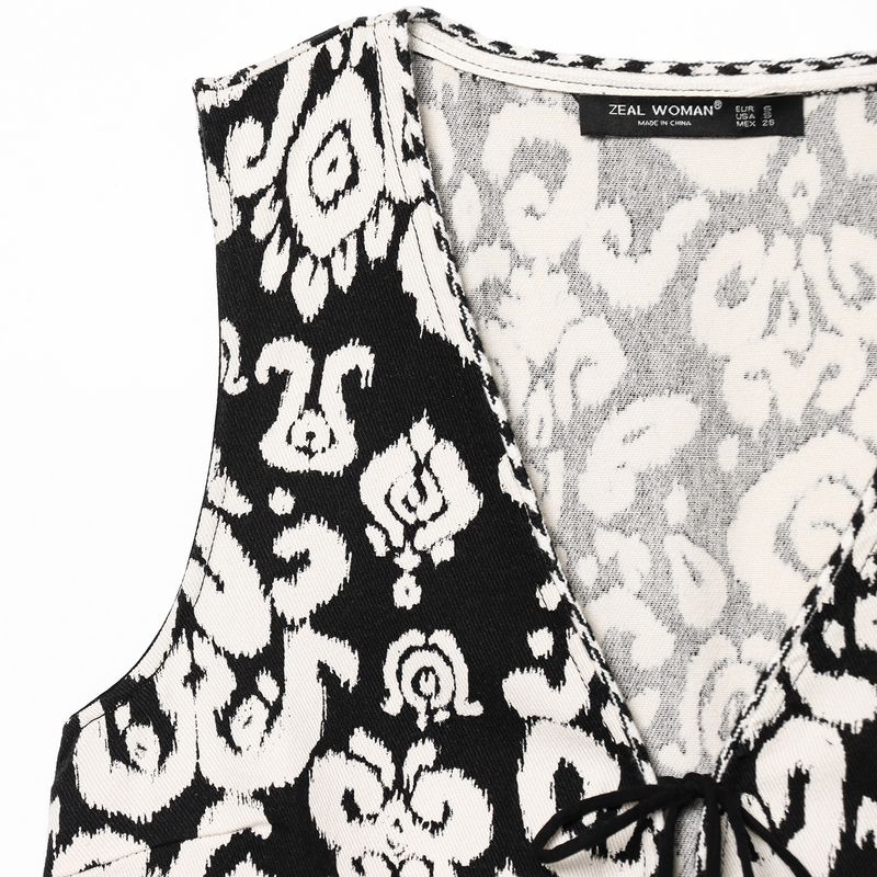 Kaslead New Arrival Women's Clothing Fashion Style Printed V-neck Sleeveless Vest Shorts 2997569 2854569