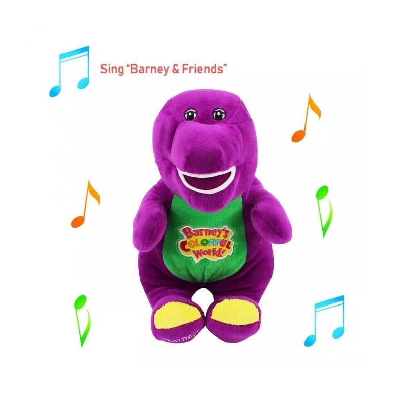 28cm/11  Barney Dinosaur Sing I LOVE YOU Song Kids Music Plush Doll Toy Gift