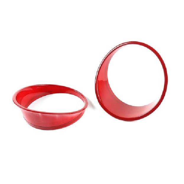 Red Front Headlight Light Lamp Trim Cover Decor Bezels for Jeep Wrangler JL 18+