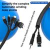 2M Self Closing Cable Protector Sleeve Braided Expandable Auto Line Management Flexible Loom Split Pipe Tube Protector